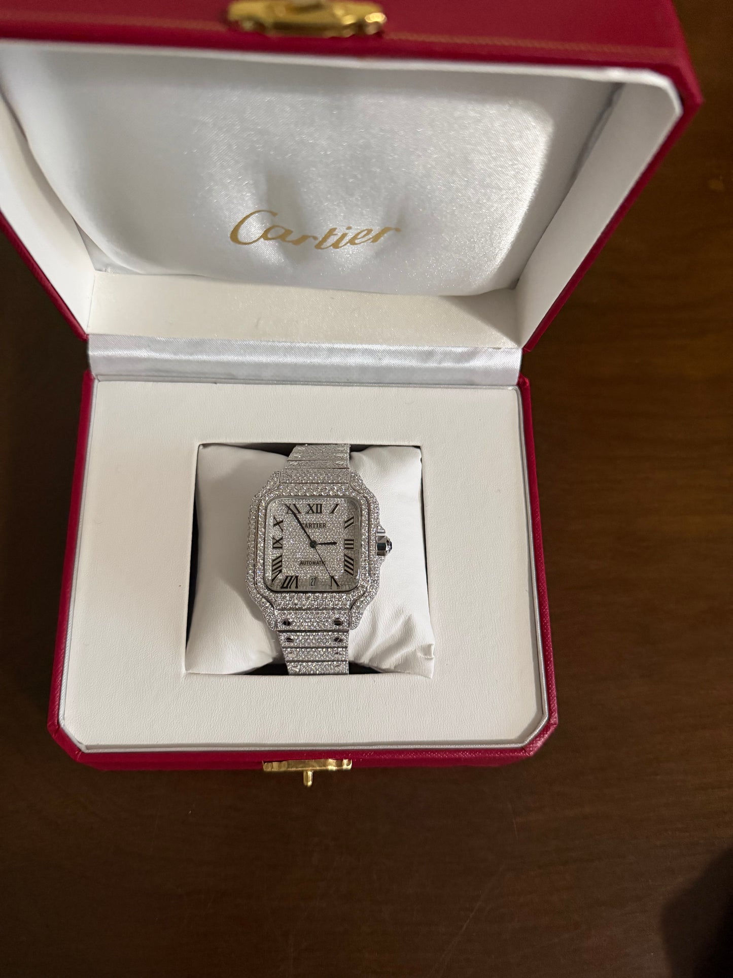 Cartier Santos 40mm Diamond Watch