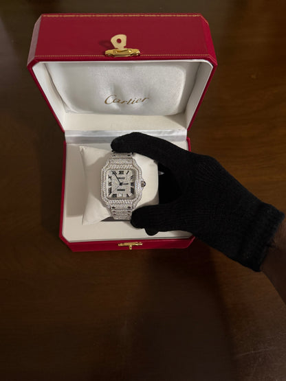 Cartier Santos 40mm Diamond Watch