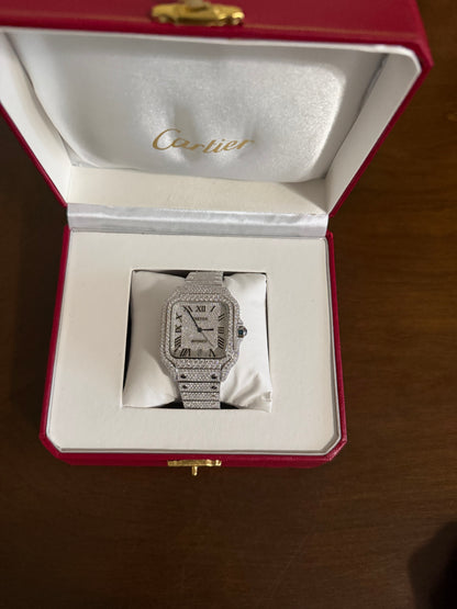 Cartier Santos 40mm Diamond Watch