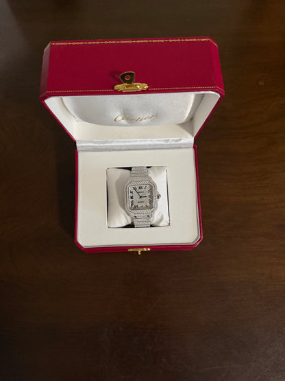 Cartier Santos 40mm Diamond Watch