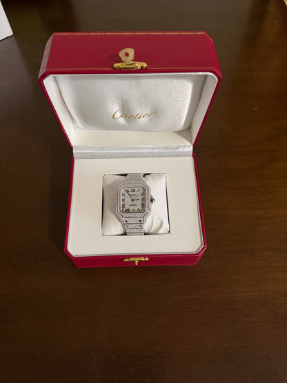 Cartier Santos 40mm Diamond Watch