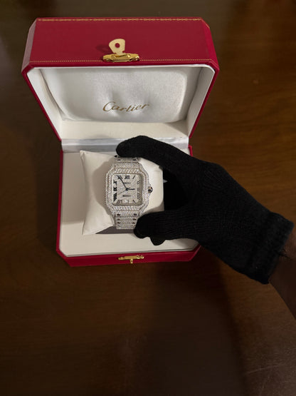 Cartier Santos 40mm Diamond Watch