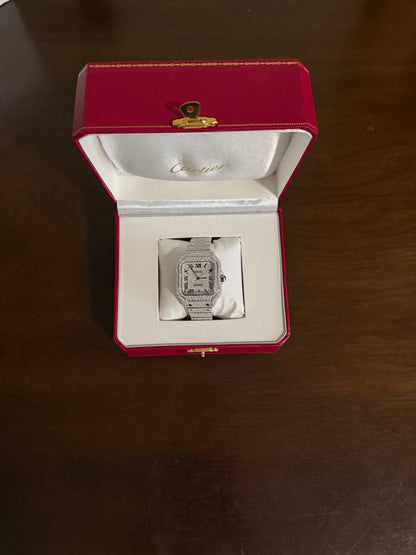 Cartier Santos 40mm Diamond Watch