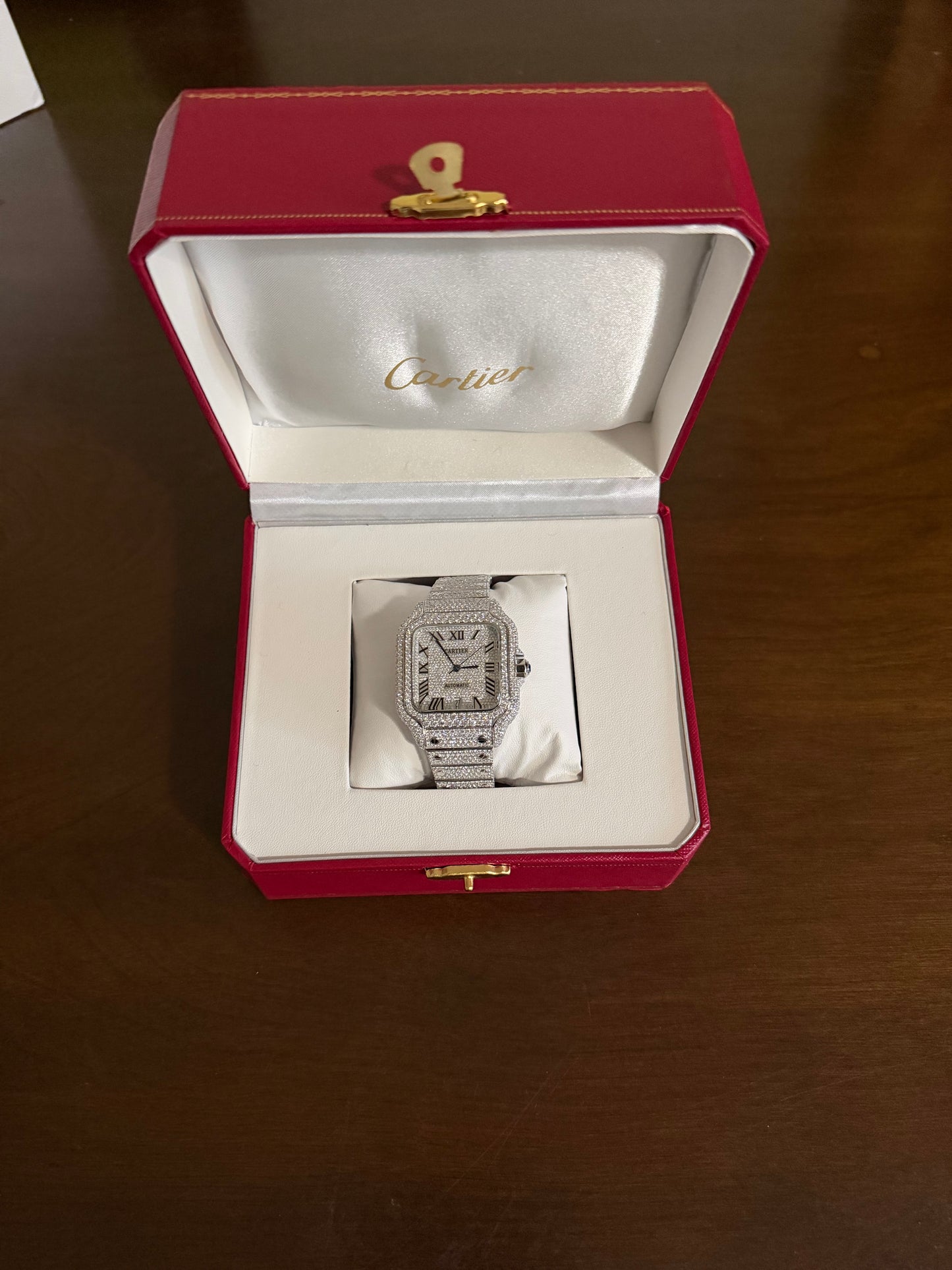 Cartier Santos 40mm Diamond Watch