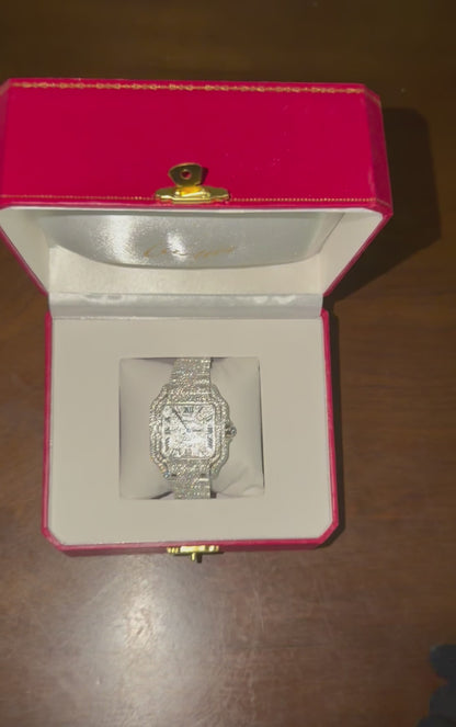 Cartier Santos 40mm Diamond Watch