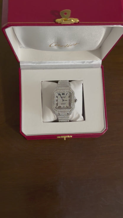 Cartier Santos 40mm Diamond Watch